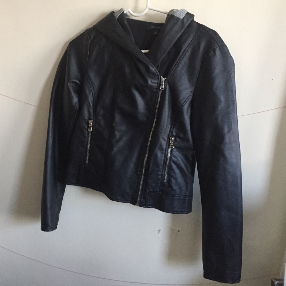 Leather jacket/hoodie
